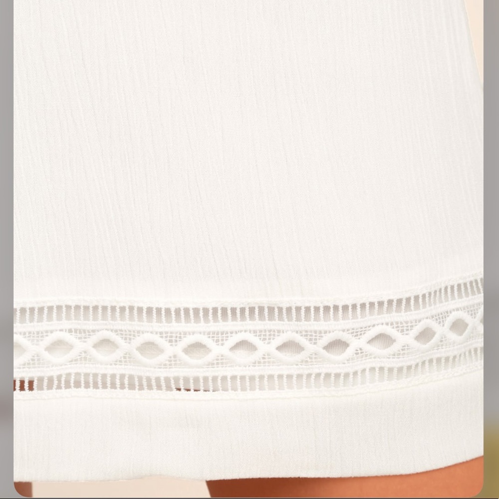 Lulu’s Perfect Time White Shift Dress - Picture 8 of 11